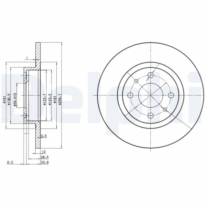 DELPHI féktárcsa BG2411