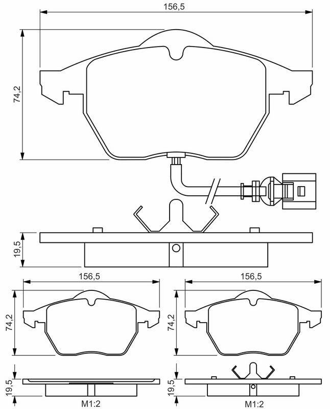 Plaquettes+de+frein+à+disque BOSCH 0 986 495 249