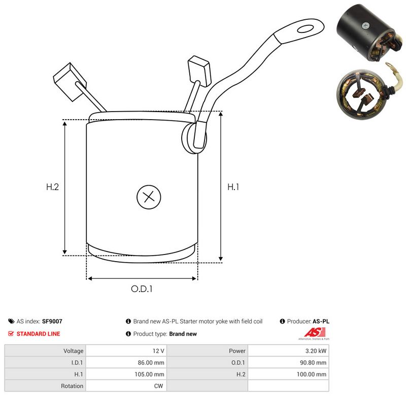Mähis, starter, AS-PL SF9007