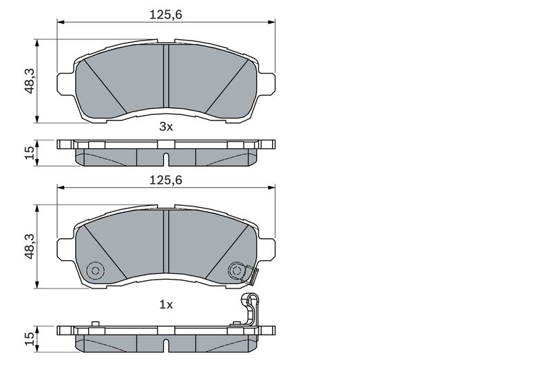 BOSCH 0 986 494 754 Brake Pad Set, disc brake