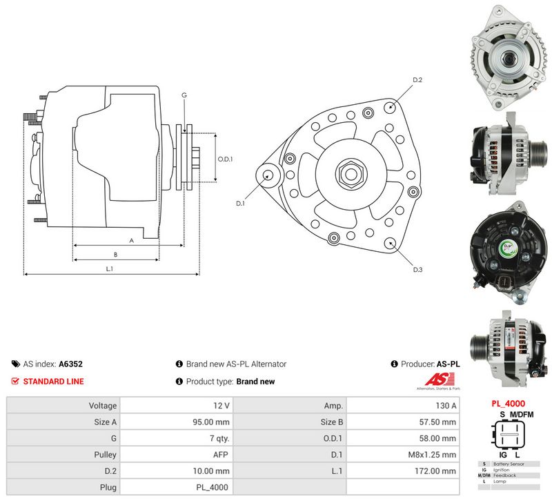 Generaator, AS-PL A6352