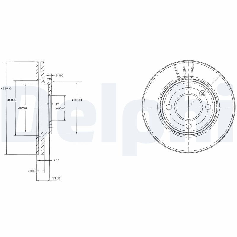 DELPHI féktárcsa BG2109