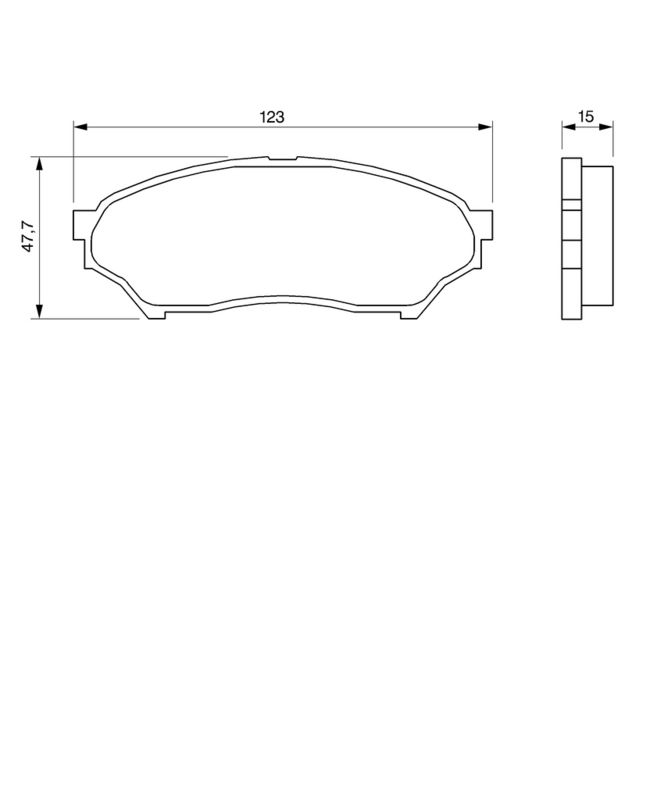 Piduriklotsi komplekt, ketaspidur, BOSCH 0 986 424 713