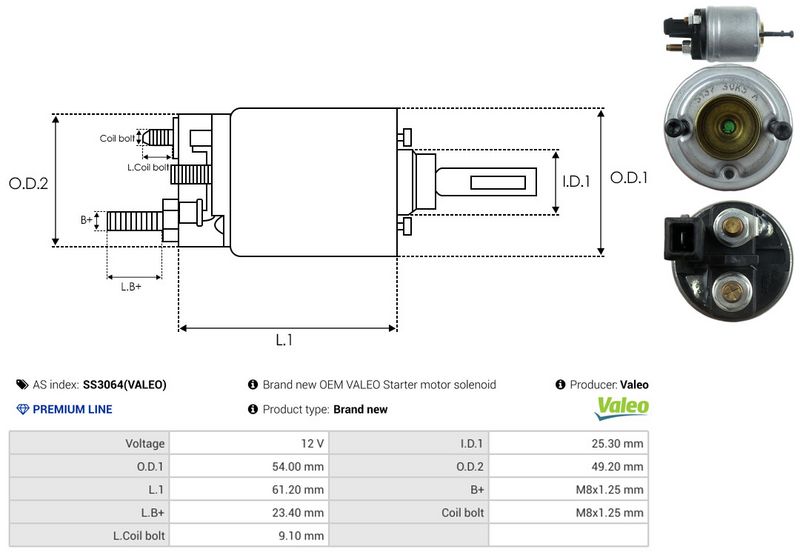 AS-PL SS3064(VALEO) Solenoid Switch, starter