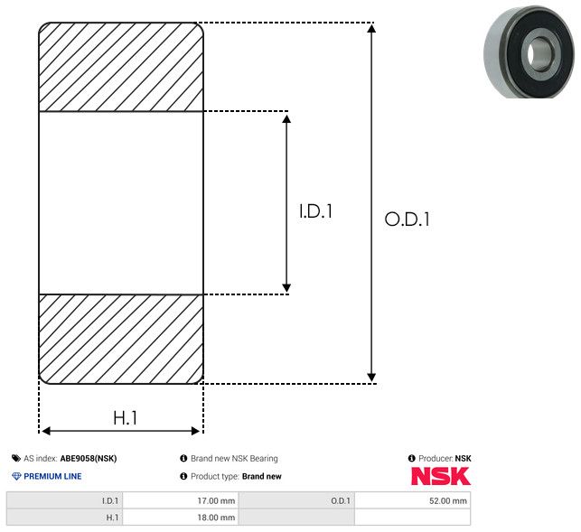 AS-PL ABE9058(NSK) Bearing