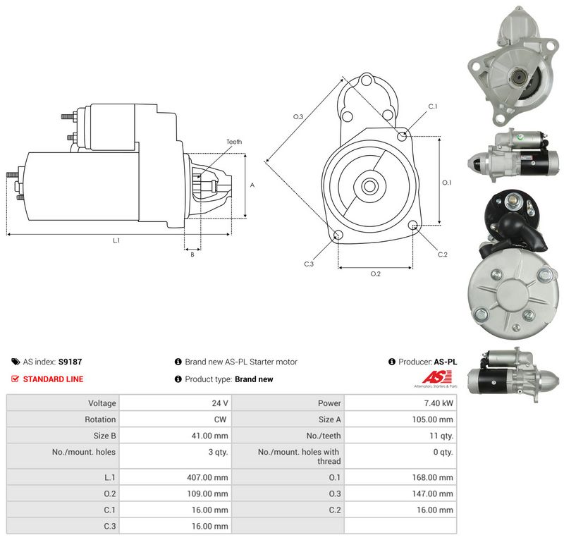 AS-PL S9187 Starter