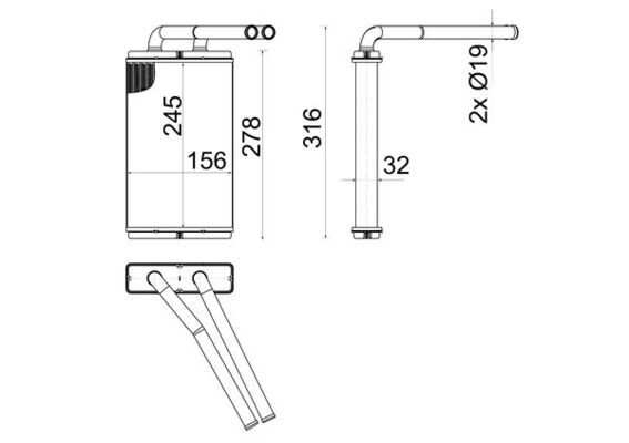 Product Image - Kachelradiateur, interieurverwarming - AH268000S - MAHLE