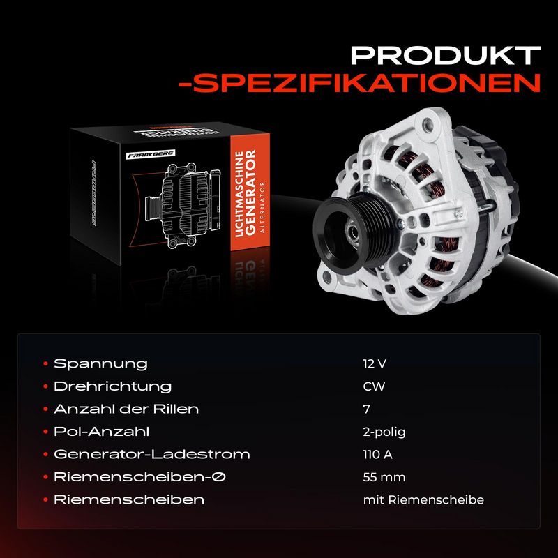 Frankberg 5481FB0032220 Alternator