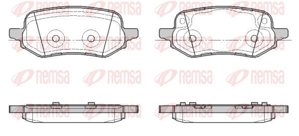 Комплект гальмівних накладок, дискове гальмо, Remsa 1886.00