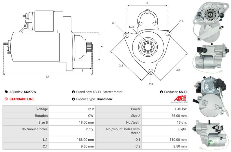 AS-PL S6277S Starter