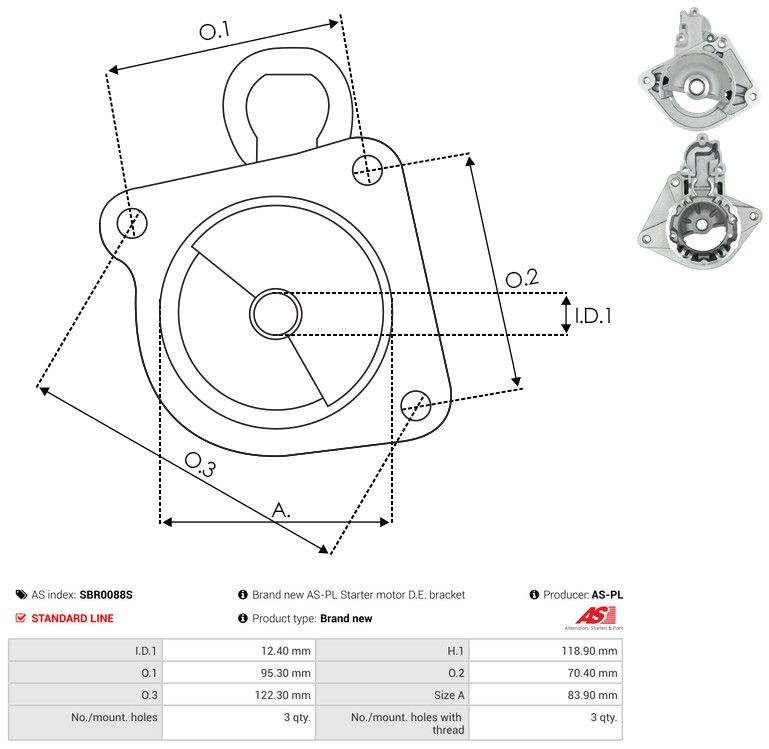 Starterikaas, Karburaator, AS-PL SBR0088S