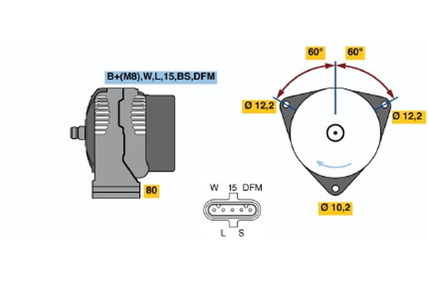 BOSCH 0 986 048 110 Alternator
