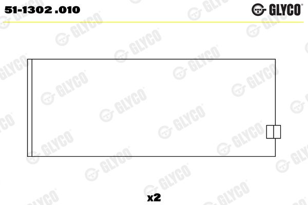 Підшипник шатуна, Glyco 51-1302.010