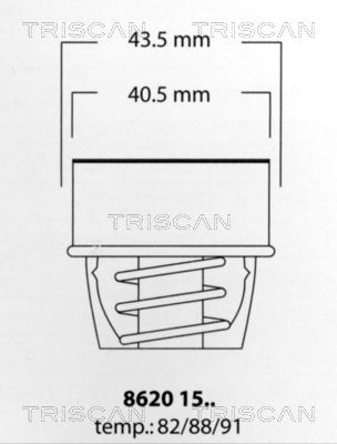 Термостат, охолоджувальна рідина, Triscan 86201591