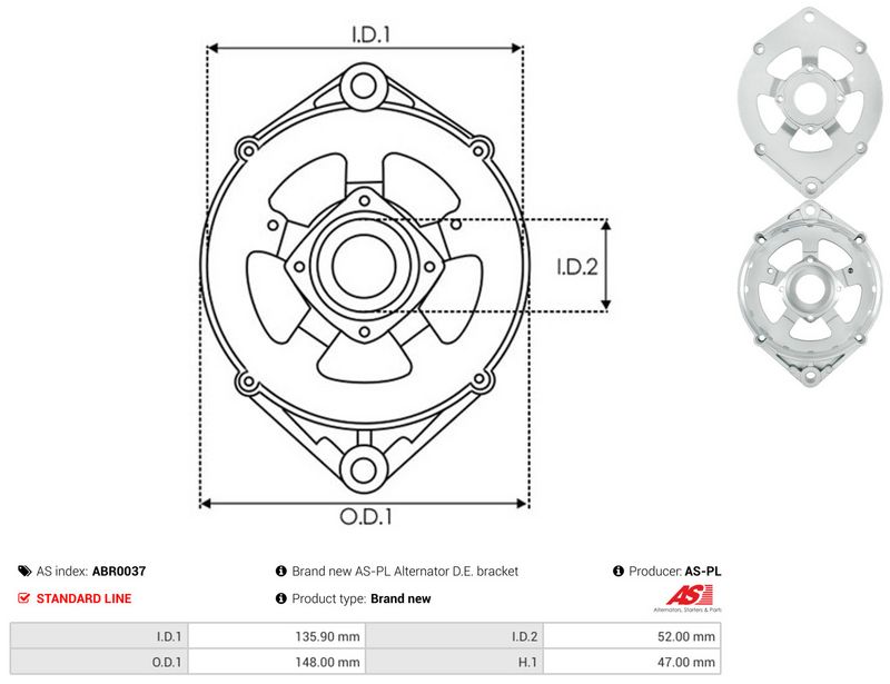 AS-PL ABR0037 Protective Cap, alternator