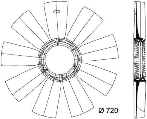 MAHLE CFW 29 000P Fan Wheel, engine cooling