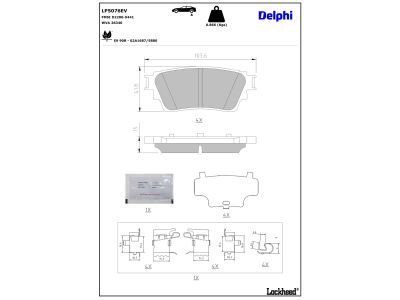 DELPHI LP5076EV Brake Pad Set, disc brake