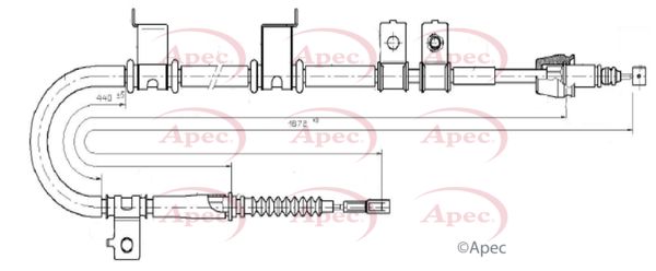 APEC Cable Pull, parking brake CAB1674