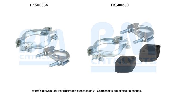 BM CATALYSTS szerelőkészlet, kipufogócső FK50035