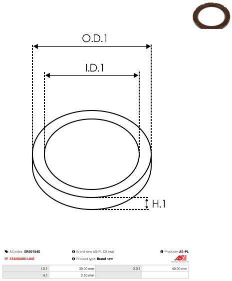 AS-PL SRS0154S Repair Set, alternator