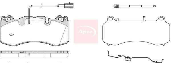 APEC Brake Pad Set, disc brake PAD2384