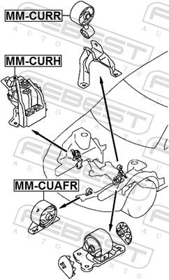 Опора, двигун, Febest MM-CURR