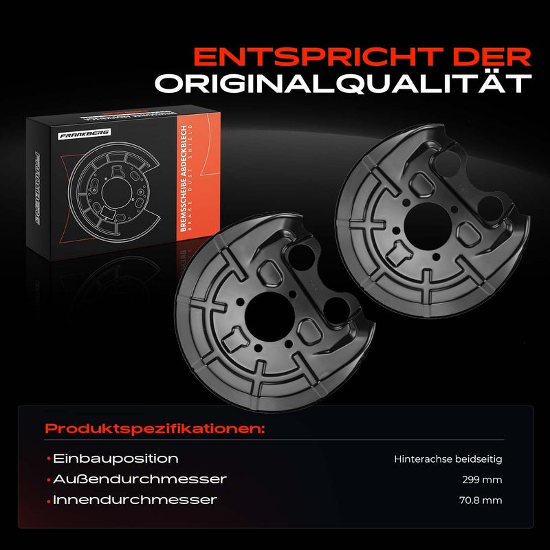 Frankberg 5481FB0029186 Splash Guard, brake disc