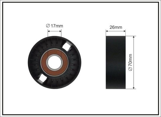 Натяжний ролик, поліклиновий ремінь, Caffaro 500422SC