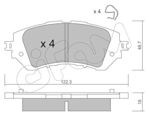 Set placute frana,frana disc 822-1219-0 CIFAM