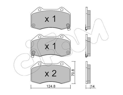 Set placute frana,frana disc 822-651-3 CIFAM