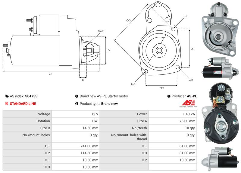 AS-PL S0473S Starter