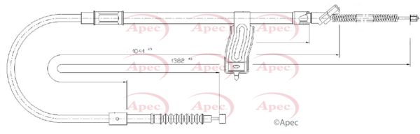 APEC Cable Pull, parking brake CAB1687
