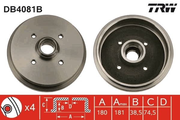 TRW fékdob DB4081B