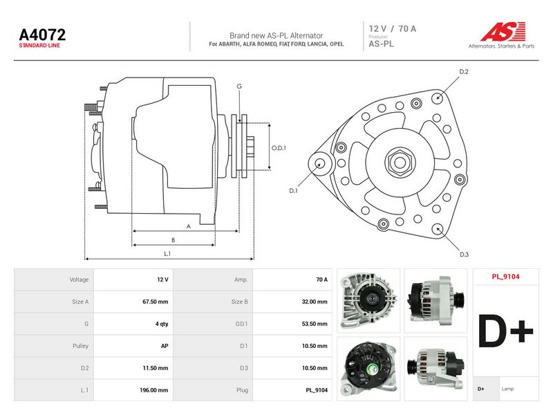 Generaator, AS-PL A4072