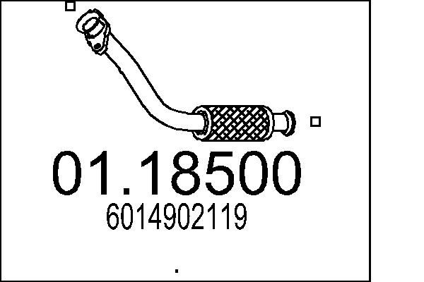 MTS kipufogócső 01.18500