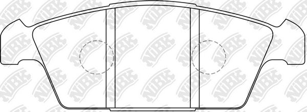 Комплект гальмівних накладок, дискове гальмо, Nibk PN9183