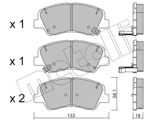 Plaquettes+de+frein+à+disque METELLI 22-0943-0