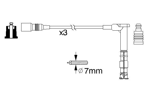 BOSCH 0 986 356 316 Ignition Cable Kit