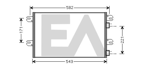 EACLIMA 30C30002 - Condenser, air conditioning