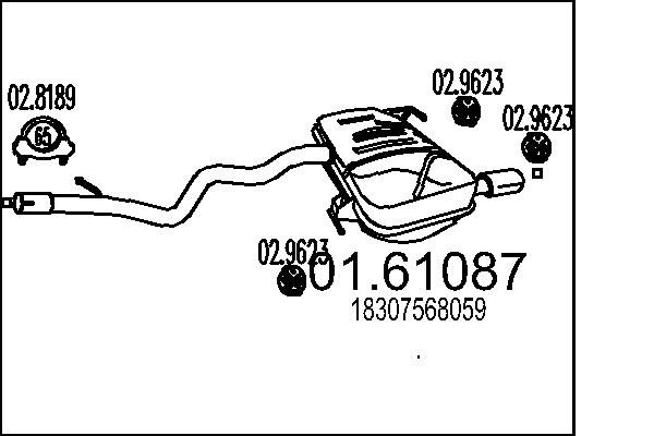 MTS hátsó hangtompító 01.61087