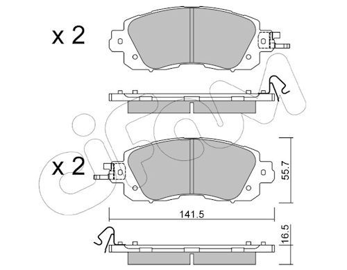 Set placute frana,frana disc 822-1080-0 CIFAM