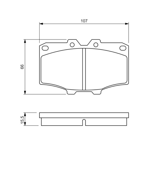 Piduriklotsi komplekt, ketaspidur, BOSCH 0 986 468 520