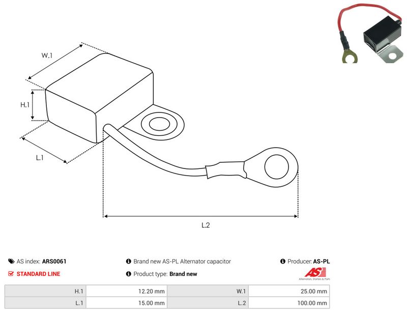 AS-PL ARS0061 Repair Set, alternator