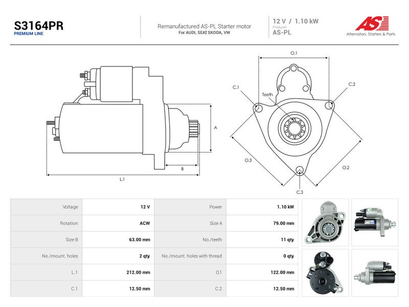 This part match OEM code: L0AM911023K