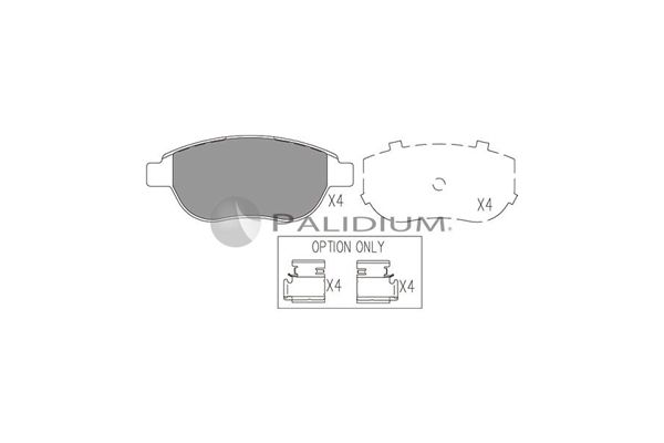 ASHUKI by Palidium fékbetétkészlet, tárcsafék P1-1007