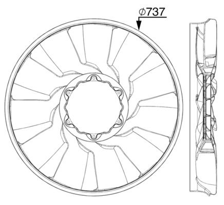 MAHLE CFW 88 000P Fan Wheel, engine cooling