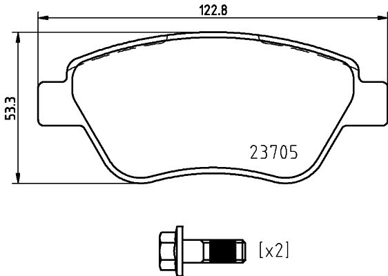 BREMBO fékbetétkészlet, tárcsafék P 23 169