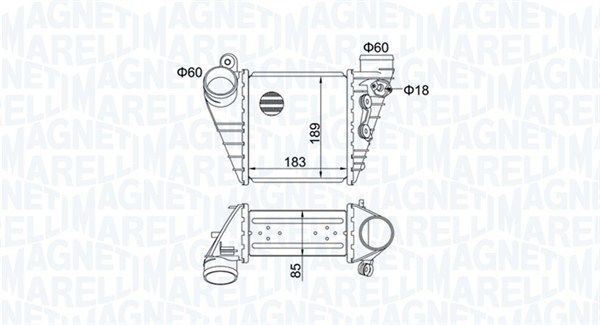 Охолоджувач наддувального повітря, Magneti Marelli 351319204830