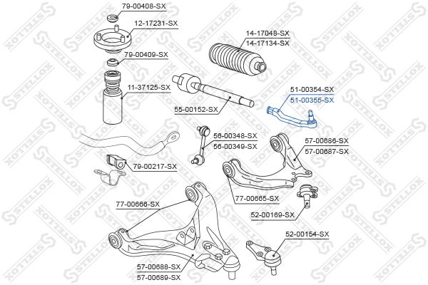 STELLOX 51-00355-SX Tie Rod End