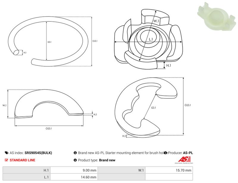 AS-PL SRS9054S(BULK) Repair Kit, starter